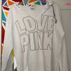 VS PINK White See-through Hoodie